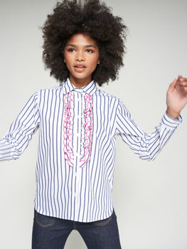 Vilagallo Lionetta Embroidered, Blue-Vilagallo