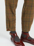 Plaid Pant, Brown-Vilagallo