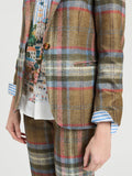 Checked Blazer, Brown