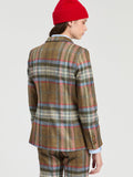 Checked Blazer, Brown