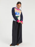Ski Sweater, Navy Ecru-Vilagallo