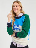 Ski Sweater, Green Blue-Vilagallo