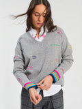 Words Sweater, Grey-Vilagallo