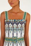 Manoela Off-White Sleveless Belt Maxi Dress, Manoela Off-White-Farm Rio