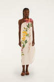 Garden Terrace One Shoulder Maxi Dress, Pink-Farm Rio