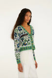 Manoela Buttoned Knit Cardigan, Manoela Off-White-Farm Rio