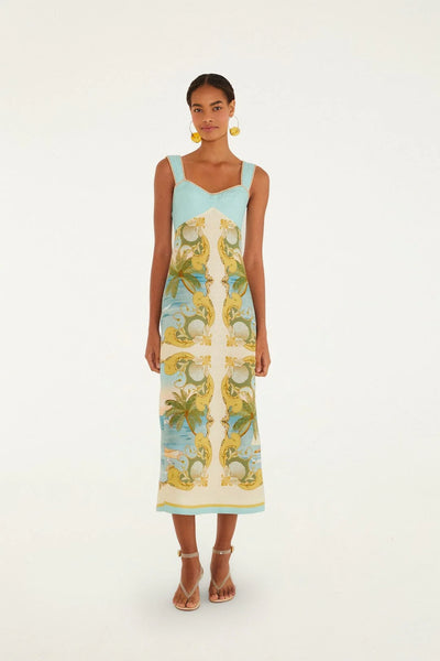 Royal Sea Multicolor Sleeveless Maxi Dress, Royal Sea Multicolor-Farm Rio