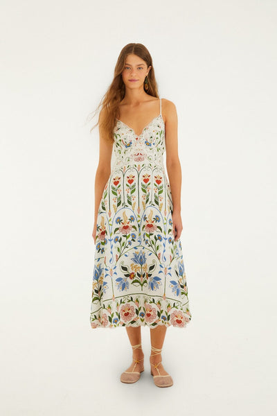 Stitched Garden Midi Dress, Off-White-Farm Rio