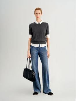 Short Sleeve Layered-Look Top-Meilleur Moment