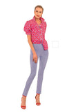 Puff Top - Lucy In The Sky with Diamonds, Coral/Periwinkle-Gretchen Scott