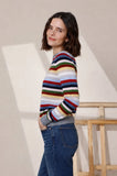 Long Sleeve Striped Crew, Multi