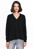 MR Long and Lean V-Neck, Black-Minnie Rose