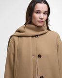 Barbour Clementine Wool Scarf Coat, Camel-Barbour