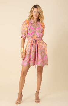 Hale Bob Naya Linen Dress-Hale Bob