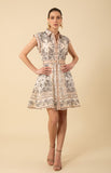 Hale Bob Holland Organza Dress, Tan-Hale Bob
