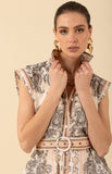 Hale Bob Holland Organza Dress, Tan-Hale Bob