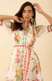 Alaiya Organza Dress, Ivory-Hale Bob