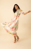 Hale Bob Alaiya Organza Maxi Dress, Ivory-Hale Bob