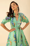 Alaiya Organza Maxi Dress, Mint-Hale Bob