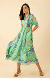 Alaiya Organza Maxi Dress, Mint-Hale Bob
