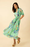 Alaiya Organza Maxi Dress, Mint-Hale Bob