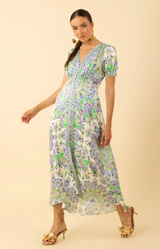 Ila Maxi Dress, Green-Hale Bob