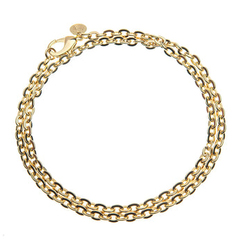 JW Gardez Bien Long Necklace, Gold-Jane Win