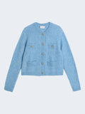 SAND Alpaca wool with stretch cardigan, Aqua-SAND Copenhagen
