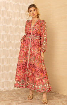 Hale Bob Ryann V Dress, Rose-Hale Bob