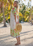 Elsa Dress 48", Garden-White-Bella tu
