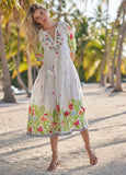 Elsa Dress 48", Garden-White-Bella tu