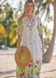 Elsa Dress 48", Garden-White-Bella tu