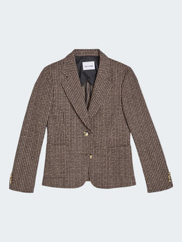 SAND 4 Flex Wool Jersey Remi Blazer, Houndstooth-SAND Copenhagen