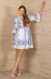 HB Maxwell Linen Dress, Blue-Hale Bob