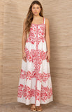 Jream Cotton Poplin Maxi Dress, Red-Hale Bob