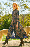 HB Tove Maxi Cotton Dress, Navy-Hale Bob