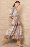 Hestia Linen long Dress, BROWN-Hale Bob
