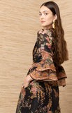 Brid Organza Maxi Dress , Black