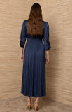 Adriel Solid Maxi Dress, Navy