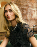 Waverly Lace Dress, Midnight Grey-Cartolina