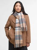 Barbour Serena Tartan Lambswool Scarf, Dress/Hessian-Barbour