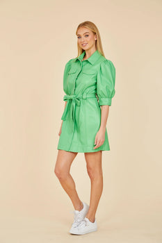 DC 3/4 Sleeve Belted Dress, Kelly-Dolce Cabo
