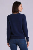 Shrunken Cashmere V-Neck Navy