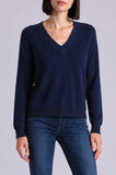 Shrunken Cashmere V-Neck Navy