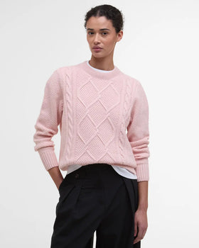 Barbour Burne Crew, Pink Blush-Barbour