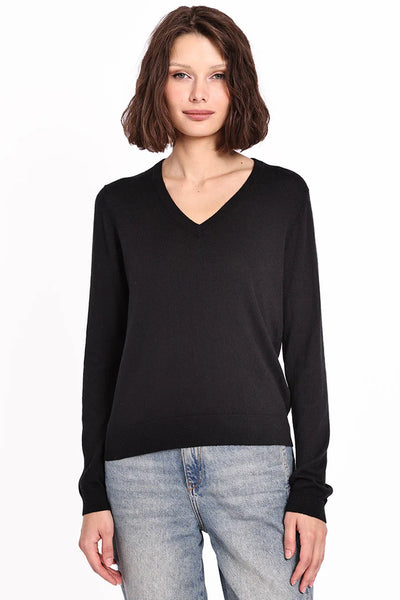 V-Neck Long Sleeve Tee-Minnie Rose