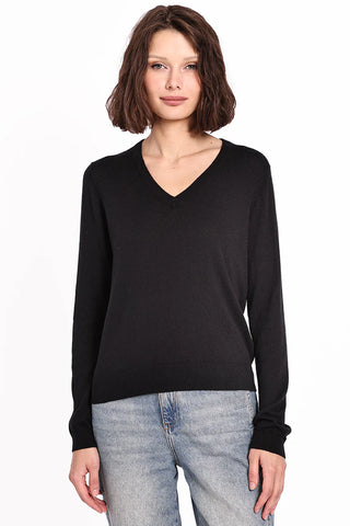 V-Neck Long Sleeve Tee-Minnie Rose