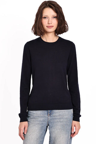 Long Sleeve Cotton Crew - Navy-Minnie Rose