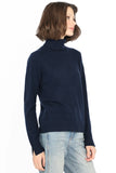 Minnie Rose Cashmere Turtle -Neck, Navy-Minnie Rose