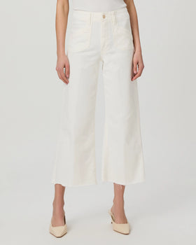 Anessa Wide Leg Vintage Welt Pocket, Toasted Ecru-PAIGE